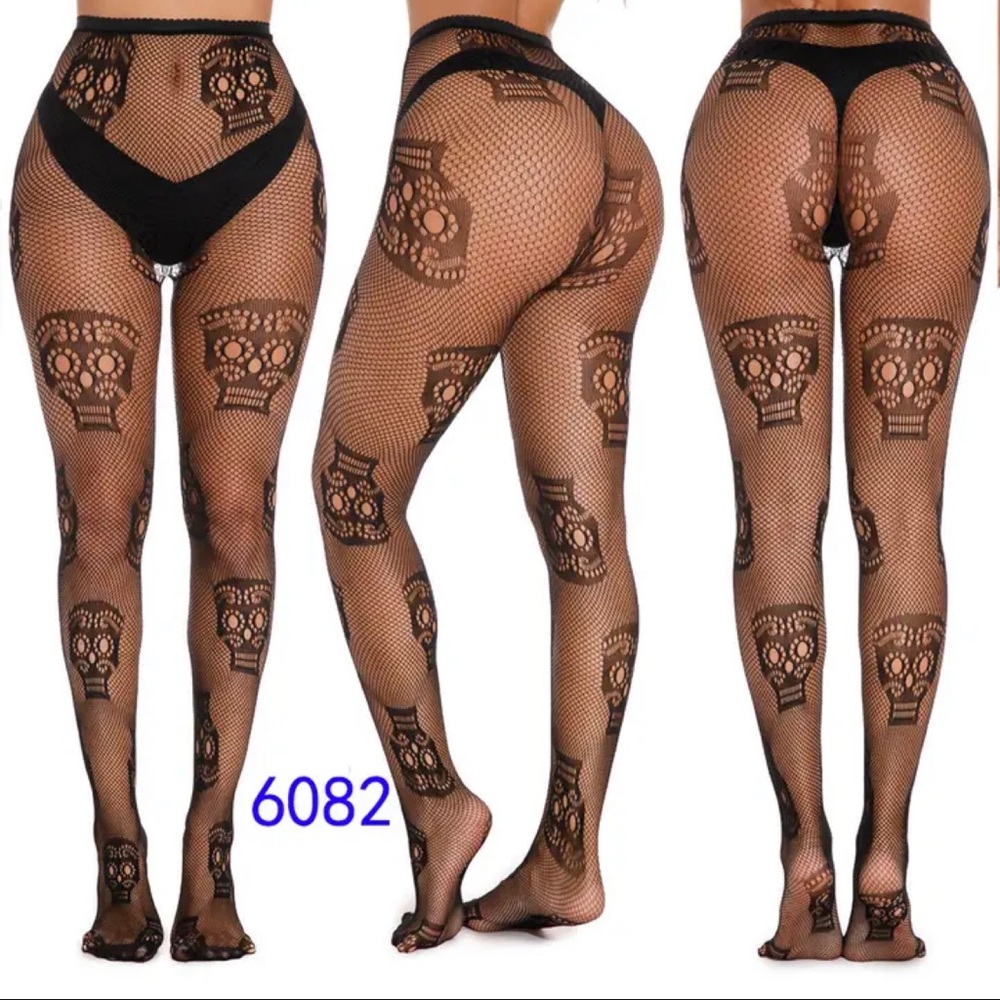 Graphic Diamond Fishnet Sheer Soft Nylon Women’s Pantyhose Stretchy Black Tights - Picture 3 of 17